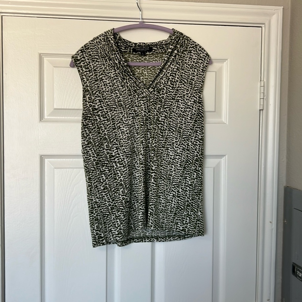Blouse. Green/white. L